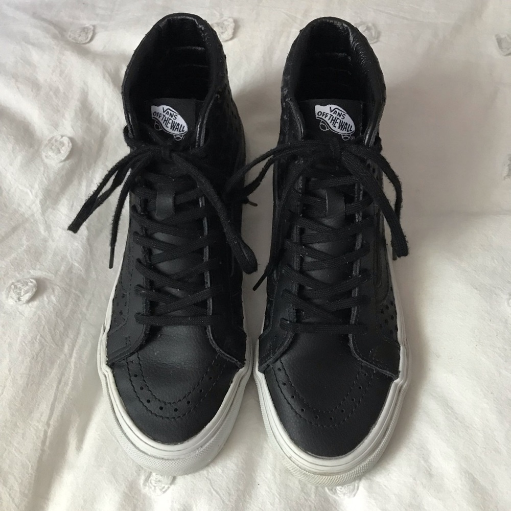 Vans SK8-Hi Slim Leather Star Sneakers - Picture 3 of 4